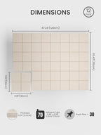 Bumusty Large Felt Bulletin Board, 30 Push Pins, 70 Adhesive Tabs - Image 2