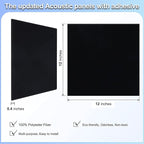 18 Pack Black Acoustic Panels 12"X12"X 0.4"Sound Absorbing Panel Wall - Image 6