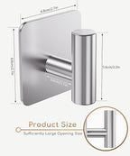 Aikzik 4 Pack Large Heavy Duty Wall Hooks - 26lb Max - Image 2