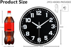 Modern Silent Wall Clock, 12 Inch Non-Ticking Battery Operated Clock, Round - Image 3