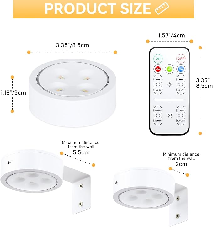 2-Pack Picture Light Battery Operated, LED Painting Lights - Image 4