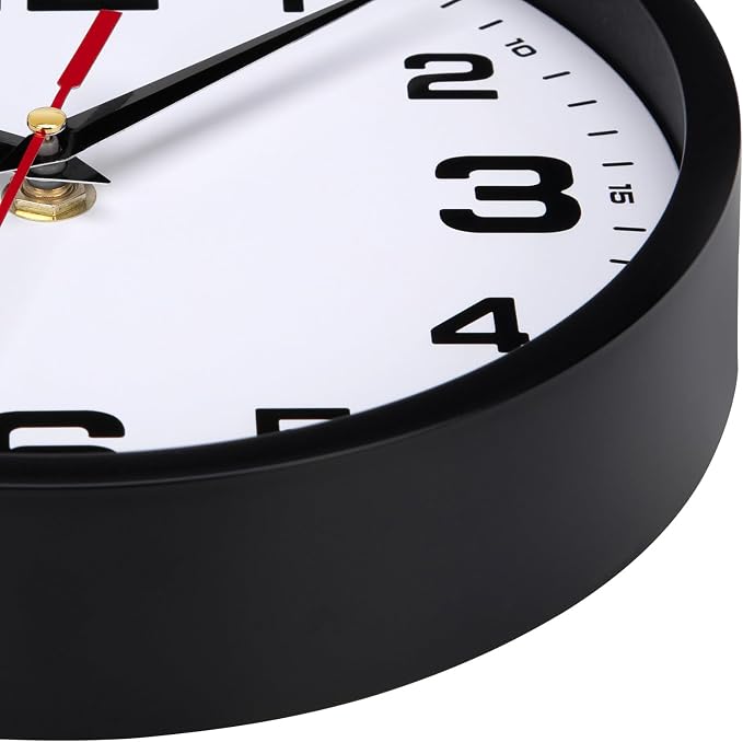 Silent Wall Clocks Battery Operated 12 Inch No Ticking Modern Analog Clock - Image 3