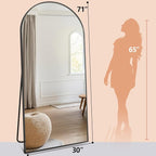 Prywot Arched Full Length Mirror, Modern Full Body Mirrors - Image 7