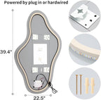 Modern Irregular LED Bathroom Mirror - Image 6