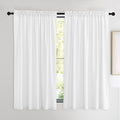 NICETOWN White Velvet Curtains 63 inches by NICETOWN