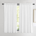 NICETOWN White Velvet Curtains 63 inches by NICETOWN