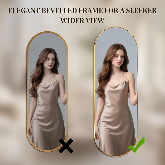 Oval Full Length Mirror, Ultra-Clear Explosion-Proof Dressing Mirror, Simple - Image 6