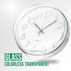 Wall Clock 12 Inch Non-Ticking Silent Modern Simple Style Round Decor Clock - Image 5