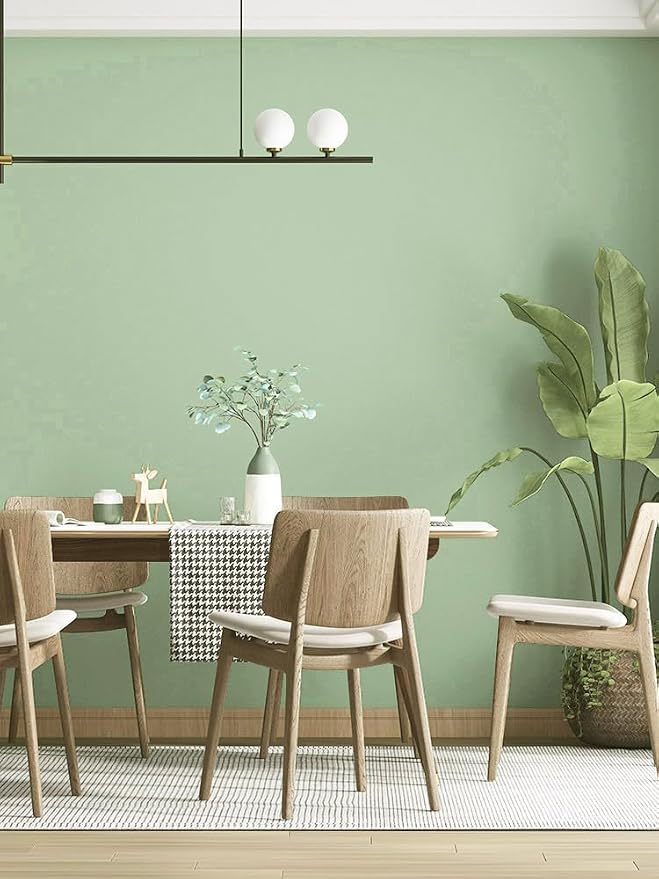 Safiyya 118"x17.7" Light Green Peel and Stick Wallpaper Green Contact Paper - Image 7