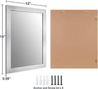 Ruomeng Wall Mirror Rectangle Decorative Mirror 12" x 16" - Image 7