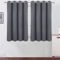 LEMOMO Blackout Curtains 66 x 54 Inch Long Grey Curtains Set of 2 Panels Room by Lemomo