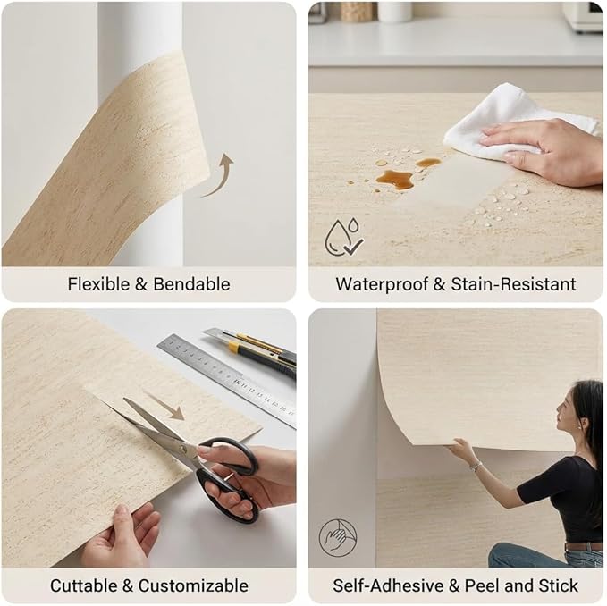 3D Wall Panels Peel and Stick – 15.74" x 118" PVC Faux Texture Wall Covering - Image 4