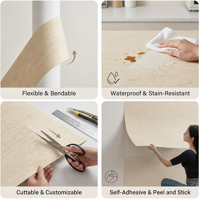 3D Wall Panels Peel and Stick – 15.74" x 236" PVC Faux Texture Wall Covering - Image 4