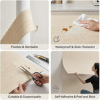 3D Wall Panels Peel and Stick – 15.74" x 236" PVC Faux Texture Wall Covering - Image 4