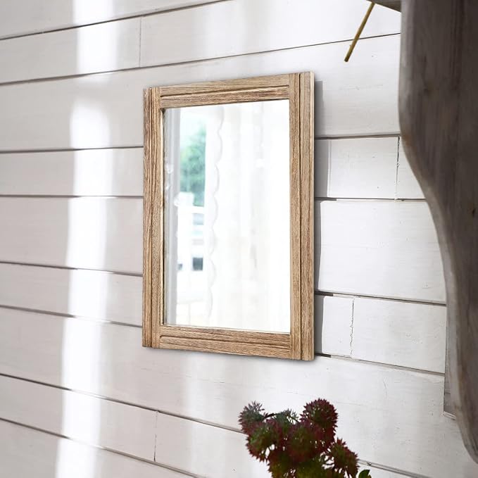 AAZZKANG Rustic Mirror for Wall - Image 4