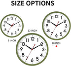 AKCISOT Wall Clock 10 Inch Silent Non-Ticking Modern Clocks Battery Operated - Image 2