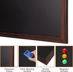 Comix Magnetic Chalkboard, 24 x 36 Inches Wooden-Framed Blackboard, Hanging - Image 3