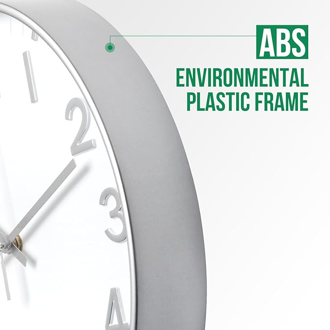 Wall Clock Modern Simple Quartz Decorative Clock Non-Ticking Silent Battery - Image 4