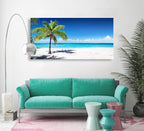 Baisuart-Large Canvas Wall Art Summer Ocean Waves Coconut Trees on Sands Beach - Image 6