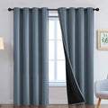 Yakamok 100% Blackout Lined Panels, Room Darkening Thermal Insulated Blackout by Yakamok
