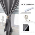 AJAZZ 100% Window Blinds Blackout Portable Blackout Curtains Adhesive Curtains - Image 4