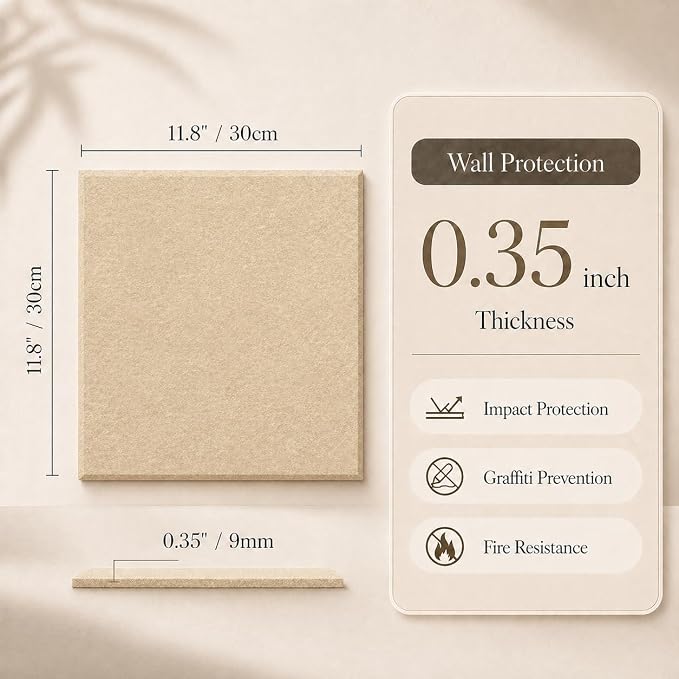 Large Cork Boards for Walls – 48" x 36" Self Adhesive Felt Wall Tiles - Image 2