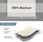AOSKY Cordless Roller Shades Blackout Blinds - Image 5