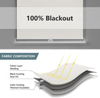 AOSKY Cordless Roller Shades Blackout Blinds - Image 4