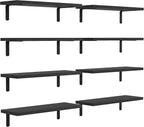 DOLLFIO Floating Shelves, 8 Sets Wooden Floating Shelves by DOLLFIO