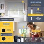 Motorized Blinds with Remote, Grasscloth Fabric Smart Blinds with Valance Cover - Image 5