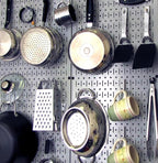 Wall Control 30-P-3232G Gray Metal Pegboard Pack - Image 8