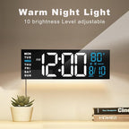 JALL 16" Large Digital Wall Mount Clock, Count Down Timer, Big LED, RGB Color - Image 6