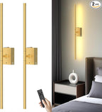 Battery Operated Wall Sconces Set of 2: 10000mAh Rechargeable Wall Lights by BatteryPoweredMotionSensorLight