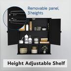 TaoHFE Black Bathroom over the Toilet Storage Cabinet, Wall Medicine Cabinet - Image 7