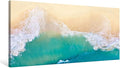 Goldfoilart Beach Canvas Wall Art Ocean Sea Waves Wall Decor Coastal by Goldfoilart
