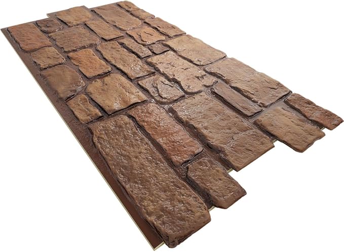 EverStone Cobblestone Faux Stone Panel, Copper Color - Image 6