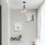 Wocred 2 PCS Square Wall Mirror, Gorgeous Rustic Farmhouse Accent, Rustic White - Image 3