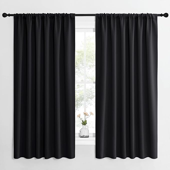 NICETOWN Halloween Black Blackout Curtain Blinds by NICETOWN