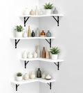NATURE'S SOURCE Corner Floating Shelves Set of 4, Corner Shelves Wall Mounted by NATURESSOURCE