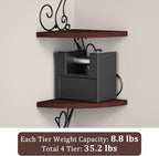 Alsonerbay Corner Shelf Wall Mount, 4 Tier Floating Shelves - Image 8