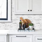 AULIGET Faux Stone Peel and Stick Backsplash, PVC Mixed Metal Wall Tiles Stick - Image 2