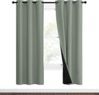 NICETOWN 100% Blackout Window Curtain Panels, Heat and Full Light Blocking - Image 2