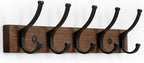 Optish Coat Rack Wall Mount, 16.5 Inches Wood Coat Hooks, Wall Hooks by Optish