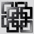 Weysat Wall Mount Home Mirror, 2 Pieces Silver Square Decorative Mirror by Weysat