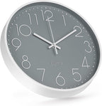 Wall Clock 10 Inch Non-Ticking Silent Modern Simple Style Round Decor Clock - Image 2