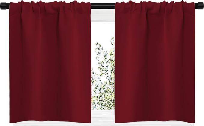 NICETOWN 20 inch Curtains for Small Windows, Thermal Insulated Privacy Short - Image 2