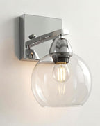 Bathroom Light Fixtures, 1-Light Silver Vanity Light by Unknown