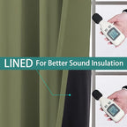 Yakamok 100% Blackout Curtains, Noise Reduction and Privacy Curtains - Image 4