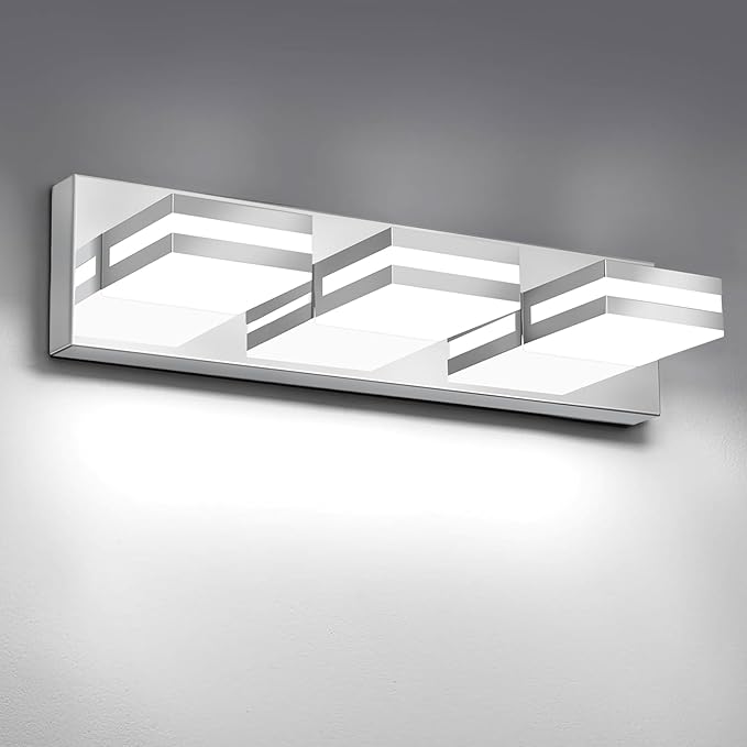 IZORRO LED Modern Bathroom Lights Fixtures, Chrome Acrylic Wall Lighting by IZORRO