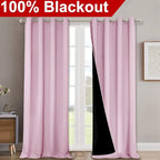 NICETOWN Full Shading Curtains for Windows, Super Heavy-Duty Black Lined - Image 2